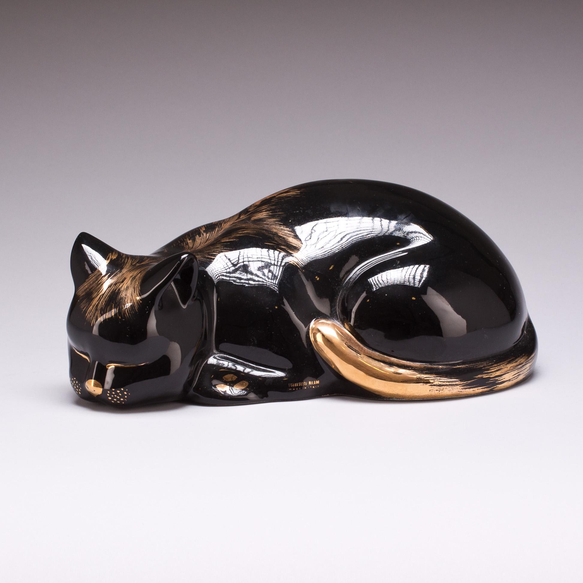 KATT, porslin. Fornasetti. 1900-talets andra hälft.