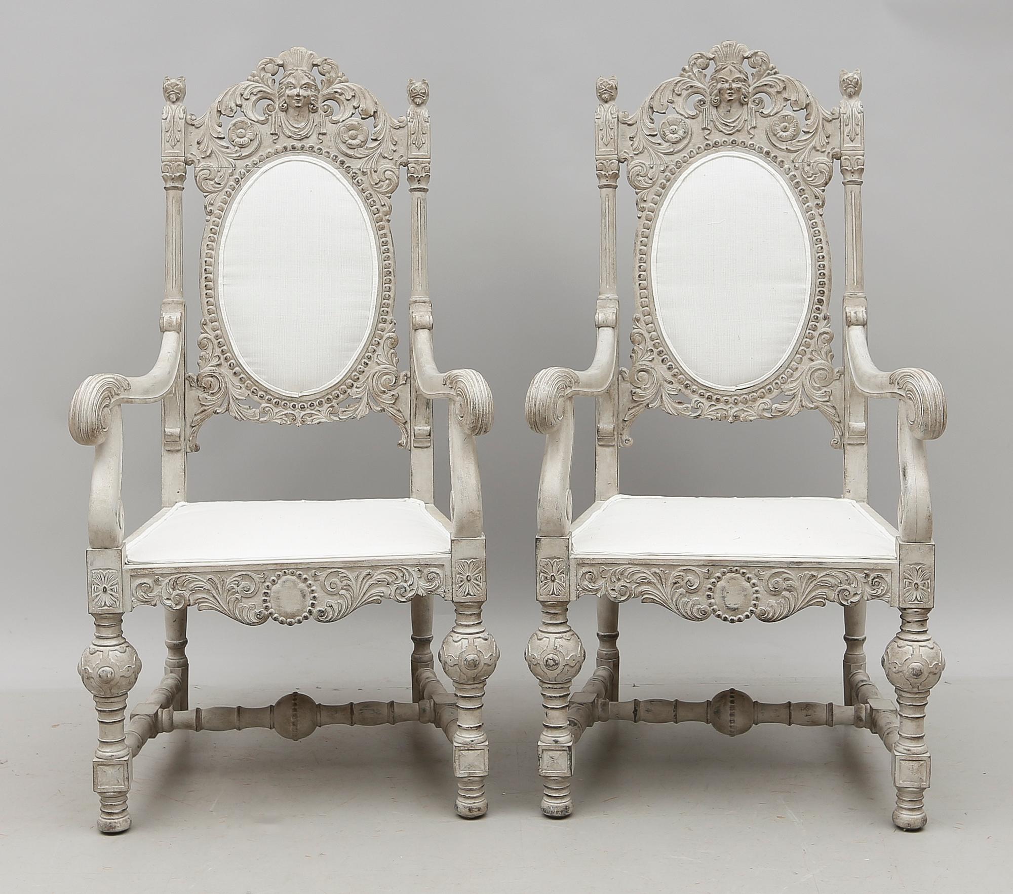 KARMSTOLAR, 1 par, 1800-talets andra hälft.