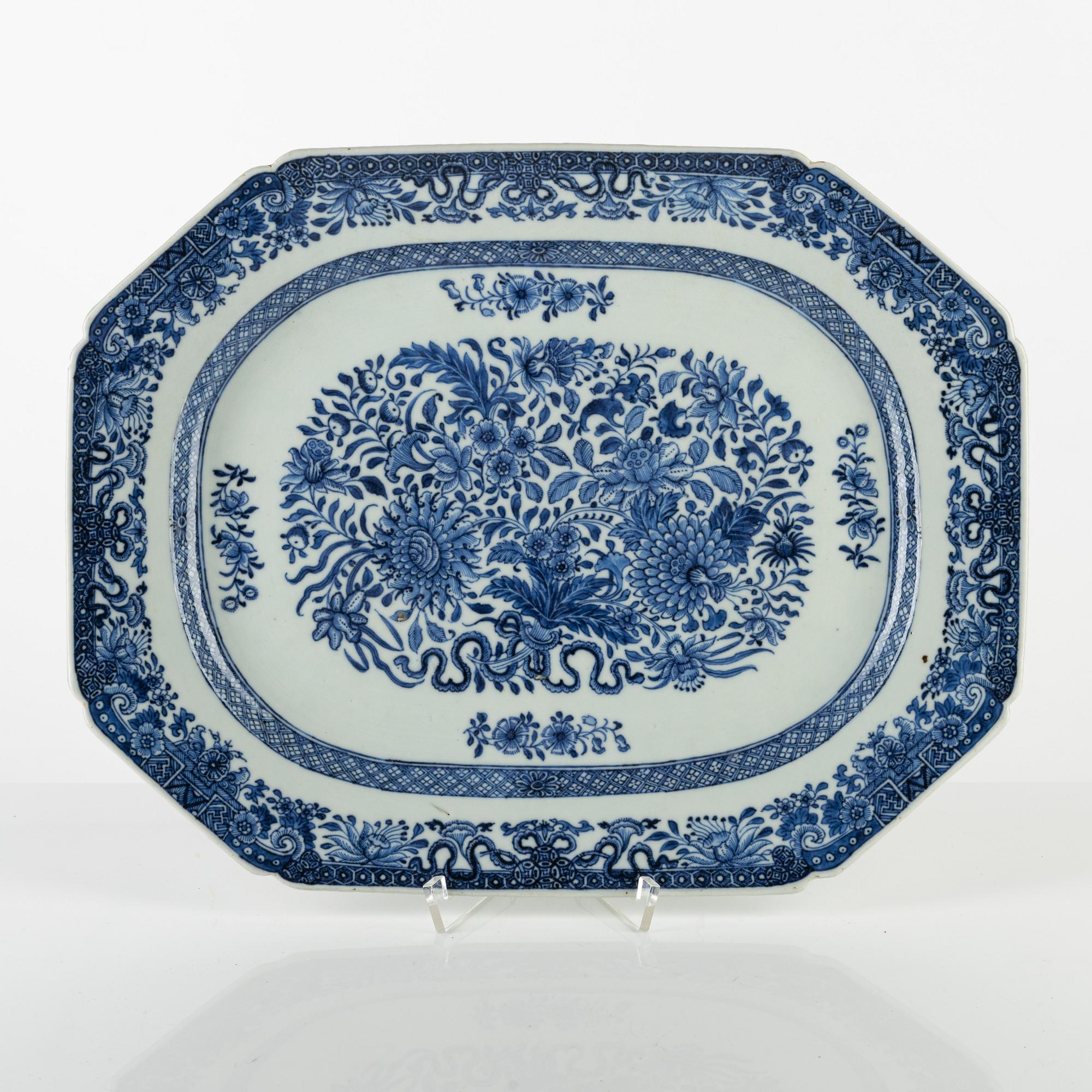 Stekfat, kompaniporslin, Kina, Qingdynastin, Qianlong (1736-95).