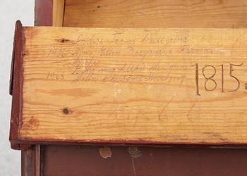 Writing desk, folk art, Gullgruva, Hälsingland, early 19th century.