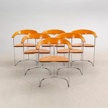 Karmstolar, 6 st, Arrben, Italien, 1980/90-tal.