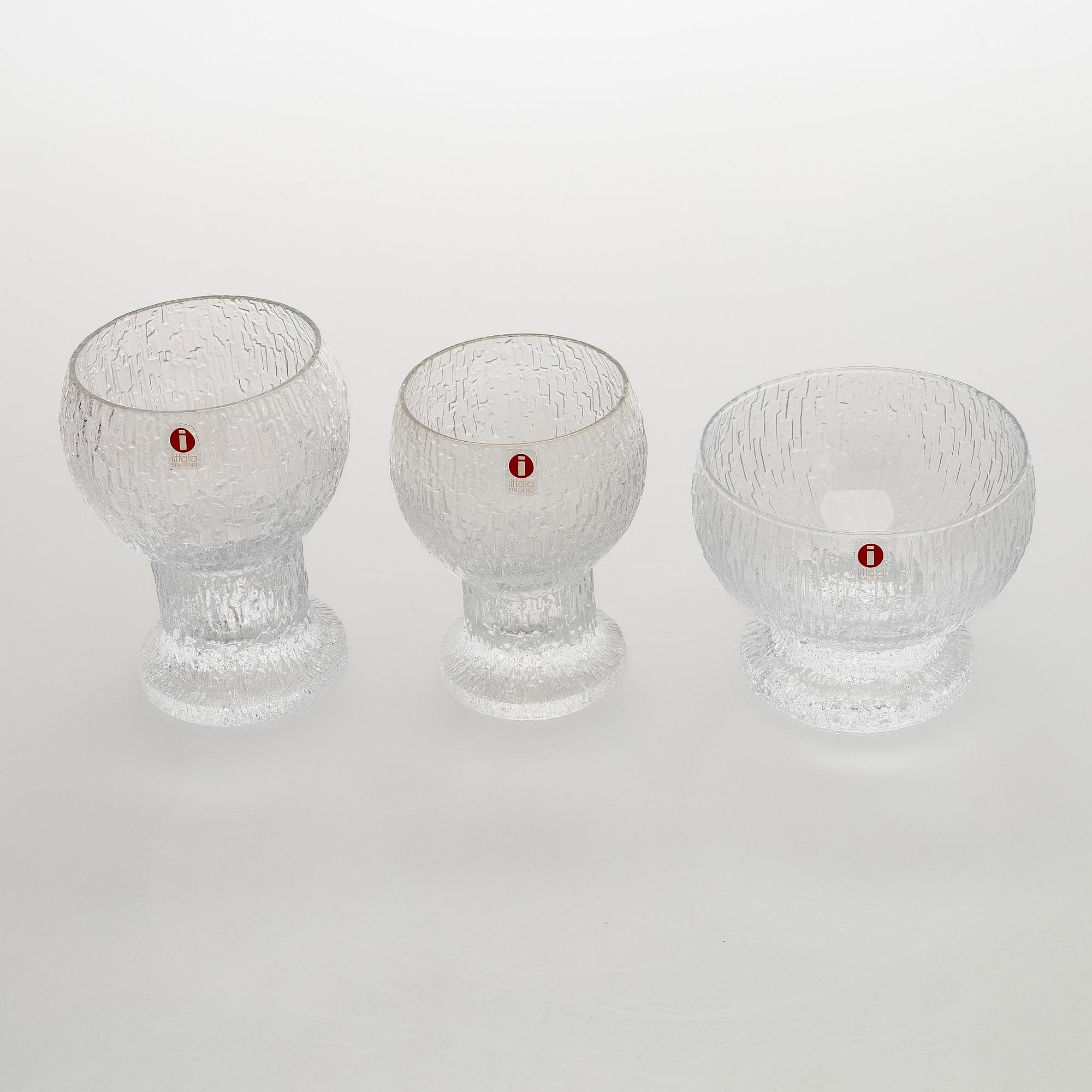 Timo Sarpaneva, juomalaseja, 28 kpl "Kekkerit", Iittala.