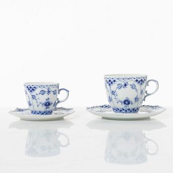 Royal Copenhagen, a 32-piece coffee service, 'Blue Fluted', Denmark.