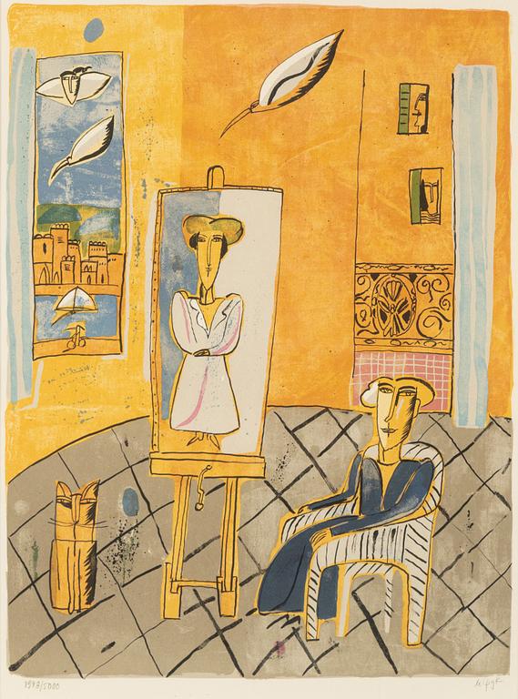 Madeleine Pyk, lithograph in colours, signed 1978/5000.