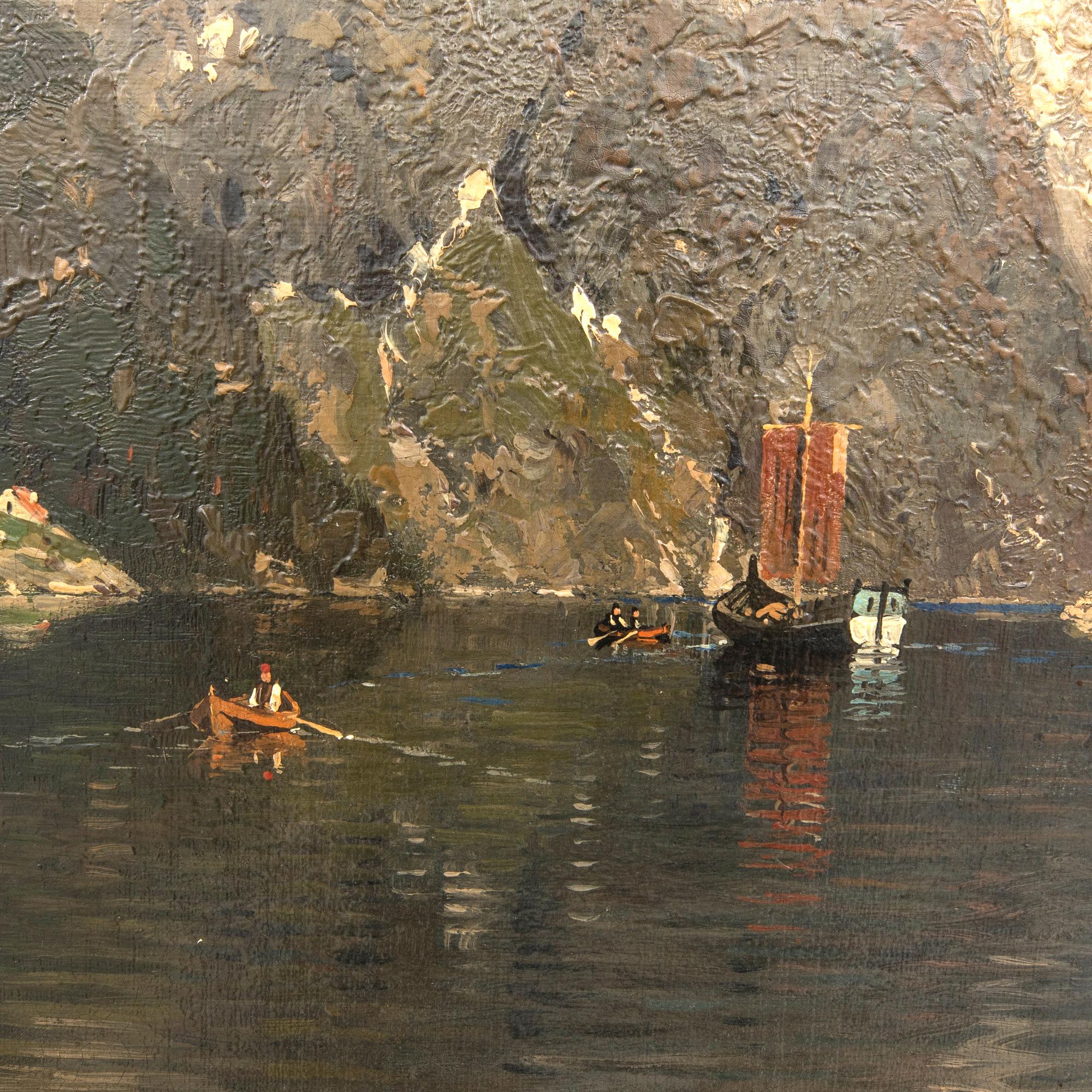 Georg Anton Rasmussen, olja på duk, signerad 1887,