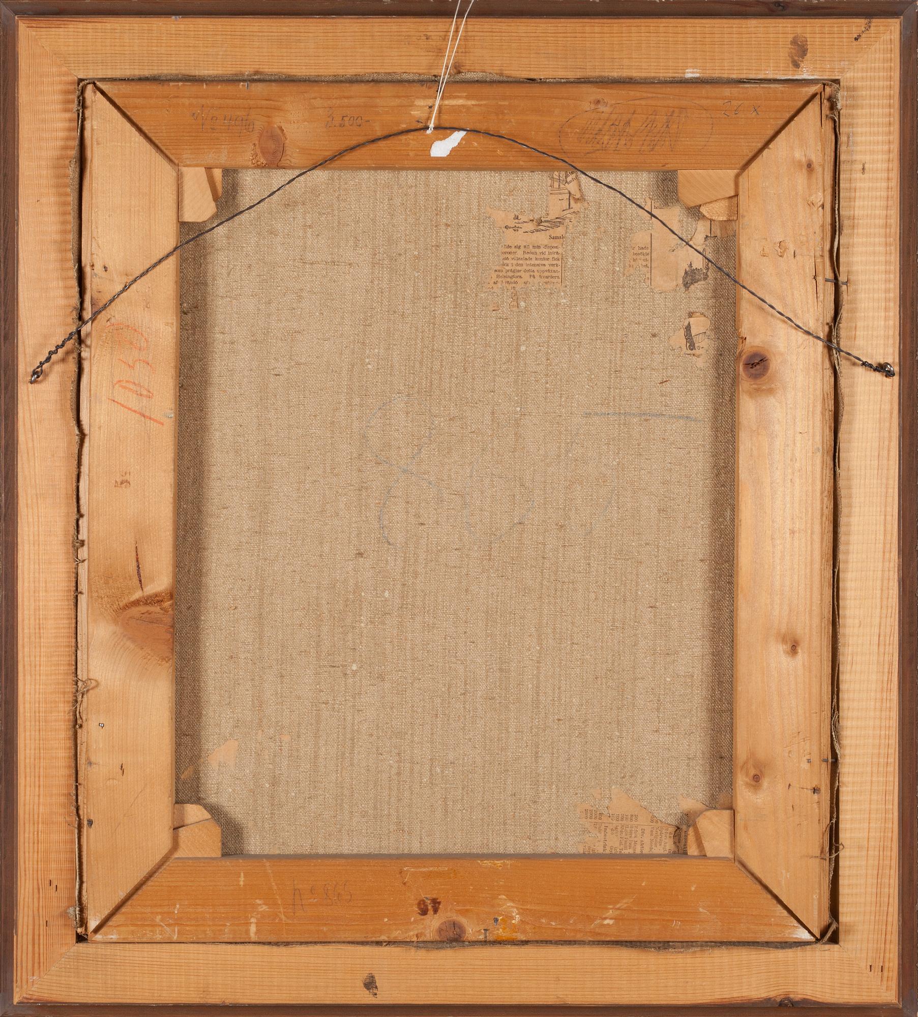 Werner Åström, oil on canvas, signed and dated -18.