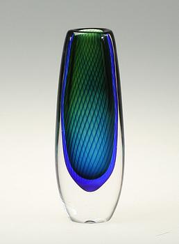 VAS, glas, Vicke Lindstrand, Kosta, sign.