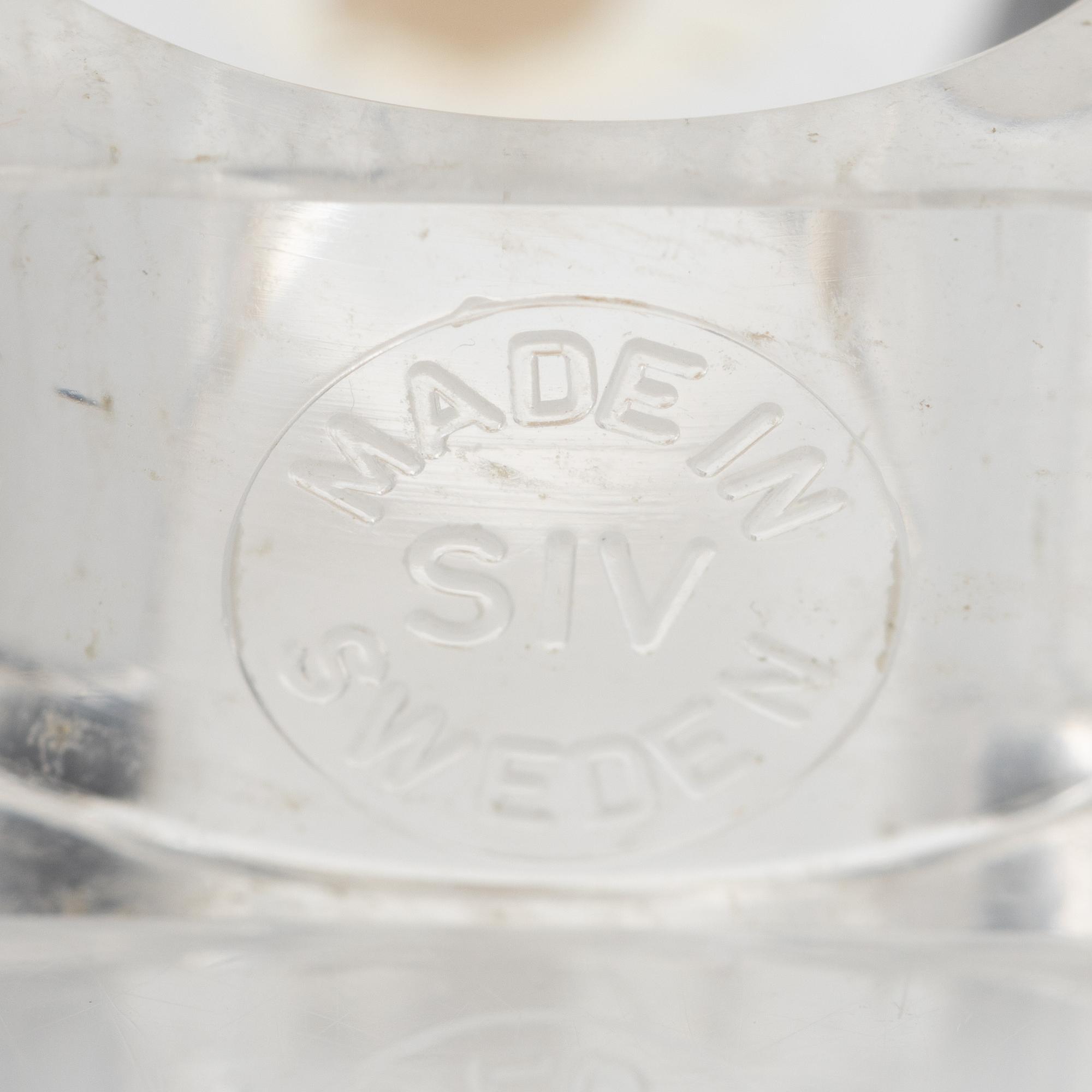 Siv Lagerström, tre ringar, akrylplast, 1970-tal.