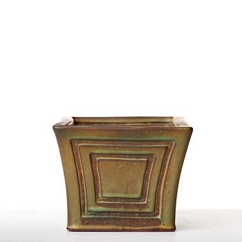 Wilhelm Kåge, a "Farsta" stoneware vase, Gustavsberg studio, Sweden 1952.