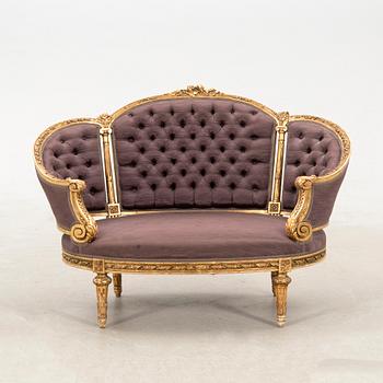 Soffa :Louis XV-stil 1900-talets första hälft.