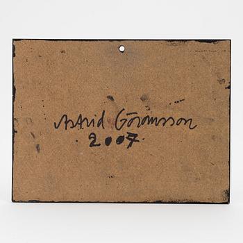 Astrid Göransson, mixed media on panel, signed and dated 2007 verso.
