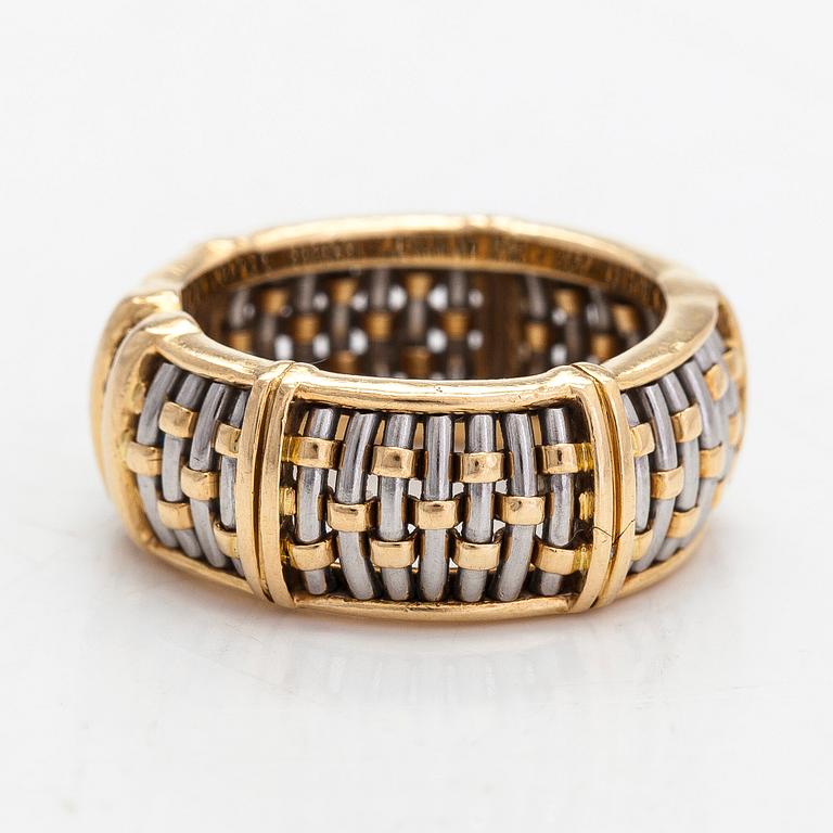 Cartier, ring, 18K guld och stål med briljantslipade diamanter.