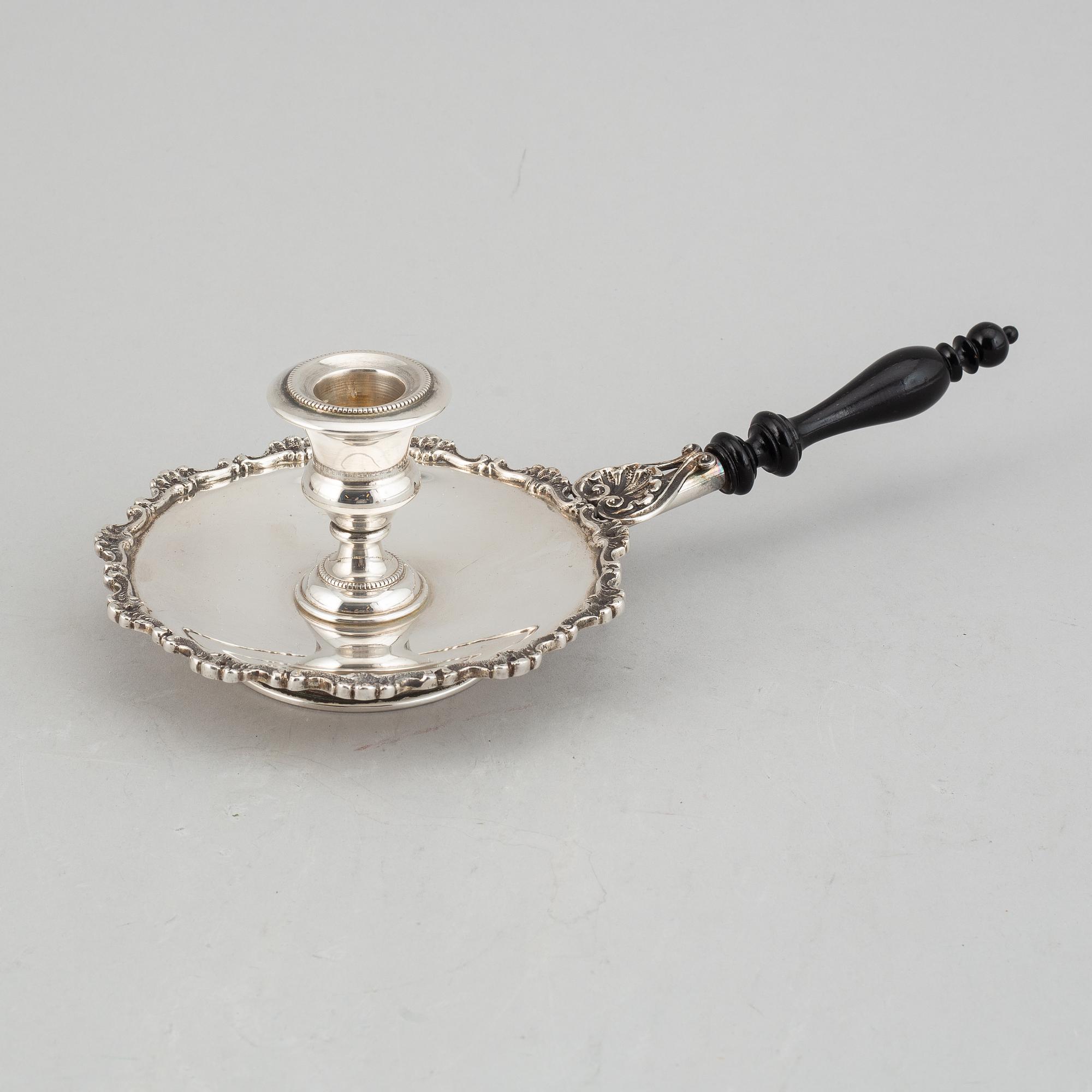 A silver chamber candlestick, B Bartolozzi, Italy circa 1950.