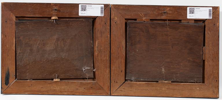 Okänd konstnär, 2 st, sannolikt England, 1800-tal.