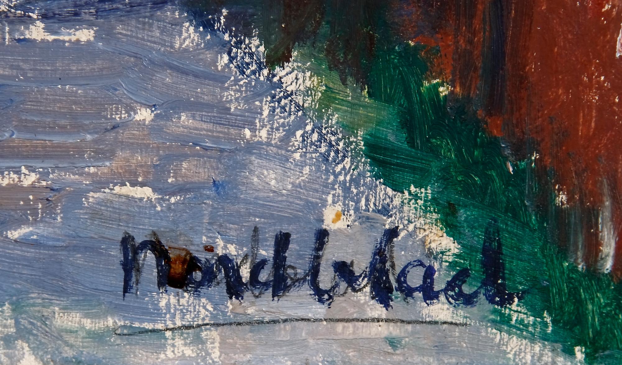 GÖSTA NORDBLAD, olja på pannå, sign.