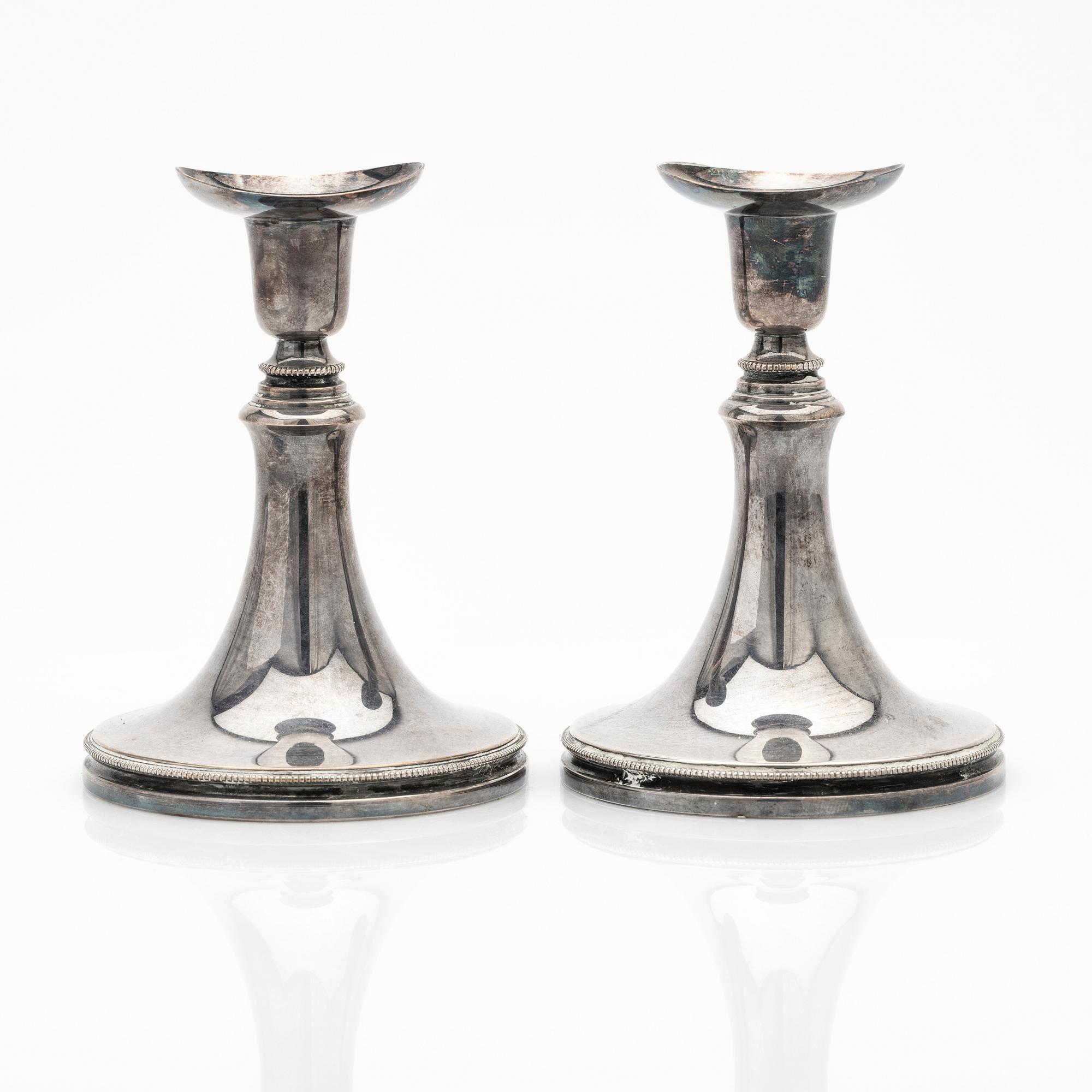 Candelsticks, a pair, silver, MGAB, 1960.