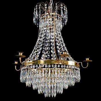 LJUSKRONA, gustaviansk stil, 1900-tal. Höjd 73 cm.