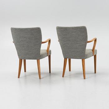 Karmstolar, ett par, Swedish Modern, 1957.