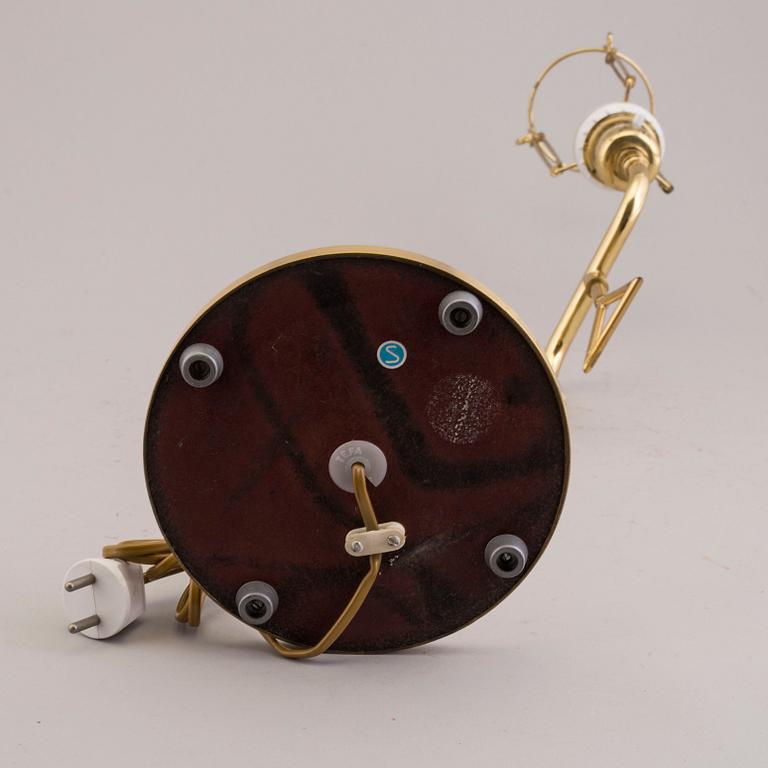 A second half of the 20th century brass table light.
