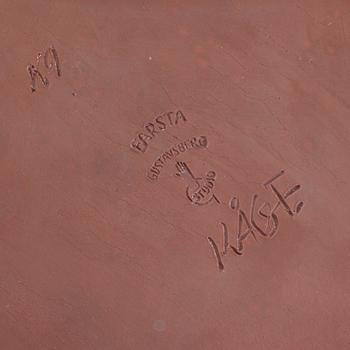 A Wilhelm Kåge 'Farsta' stoneware dish, Gustavsberg Studio.