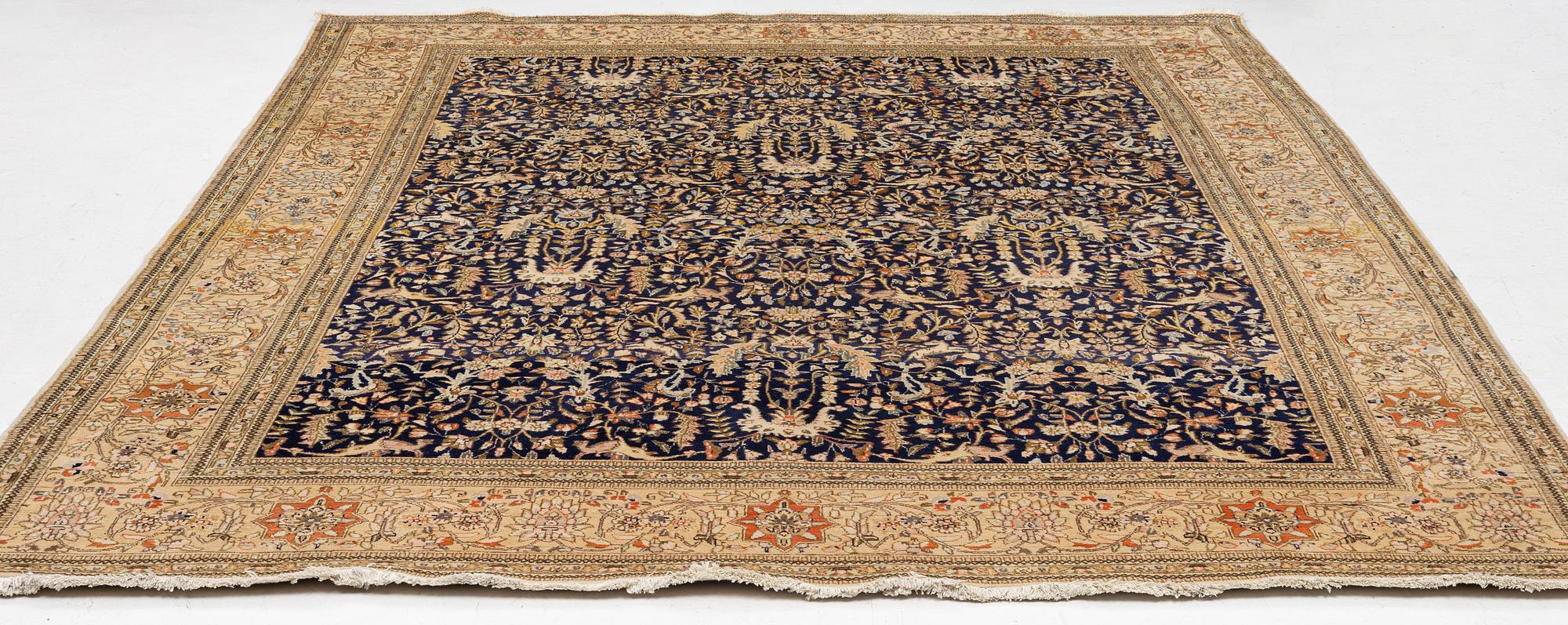 Rug, Tabatabaei/Tabriz, semi-antique, approximately 361 x 288 cm.