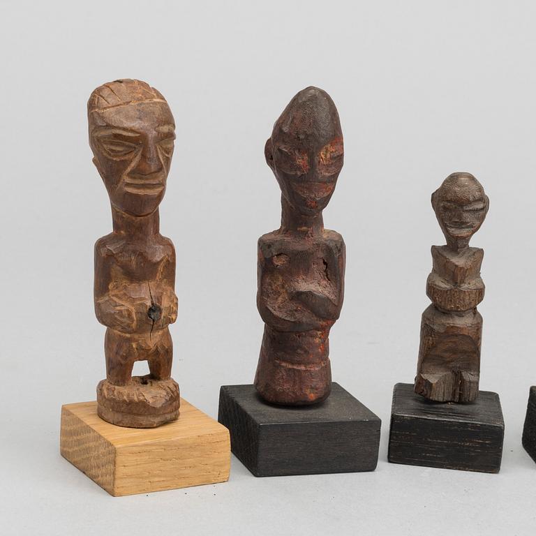 A set of seven sculptures, Central Africa.