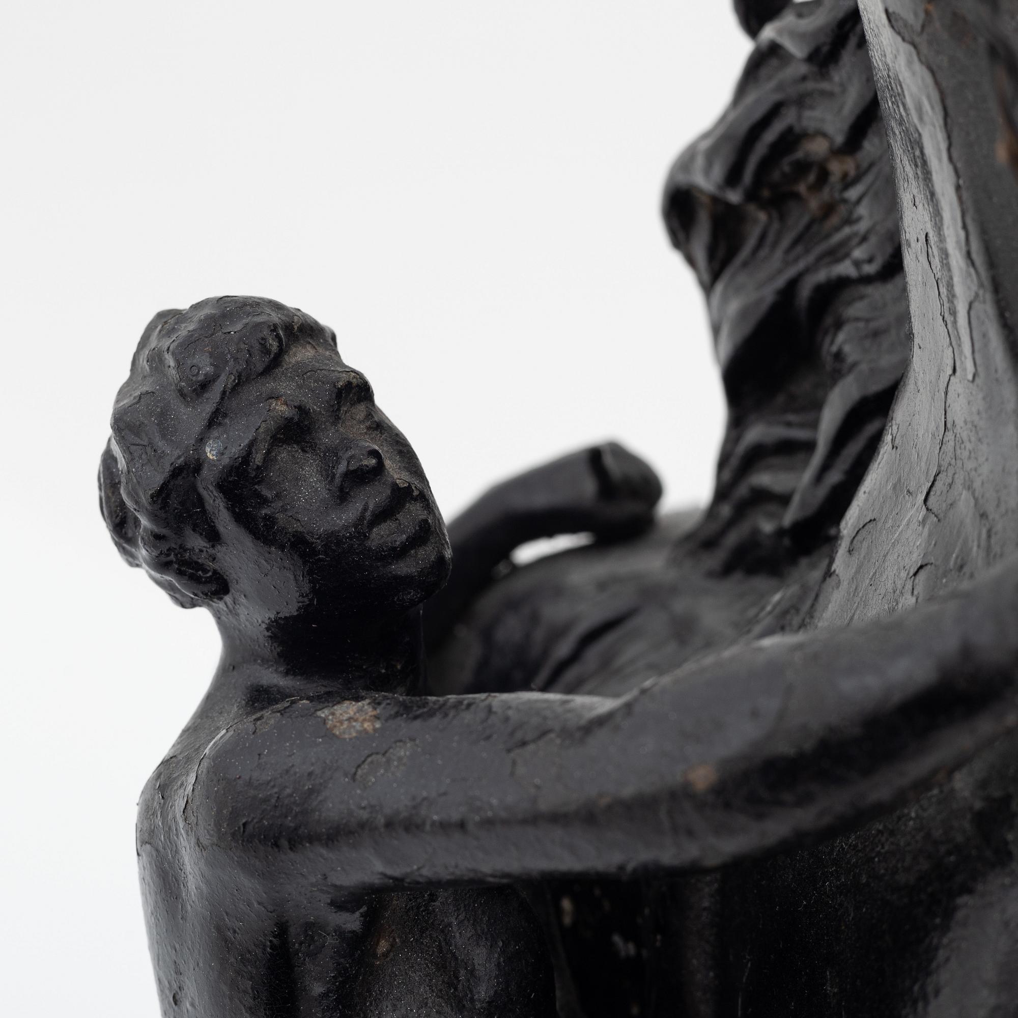 Guillaume coustou, after. A patineted metall sculpture.