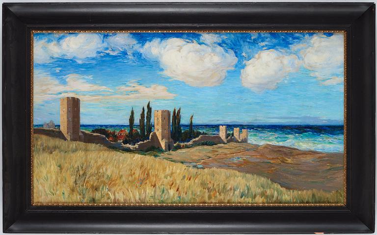 Ingeborg Westfelt-Eggertz, View over Visby City Wall from Nordergravar.