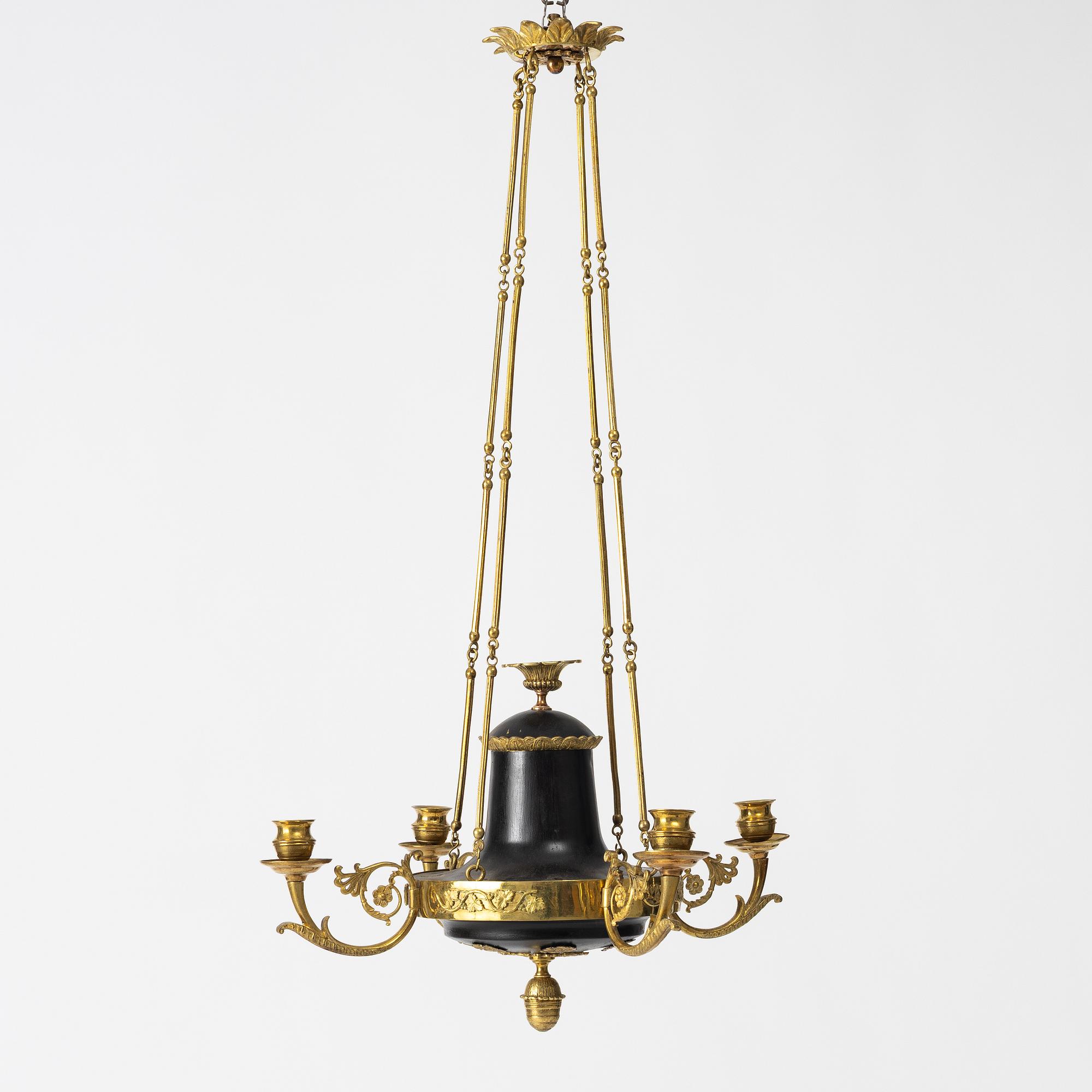 A Empire chandelier, first half of the 19th century.