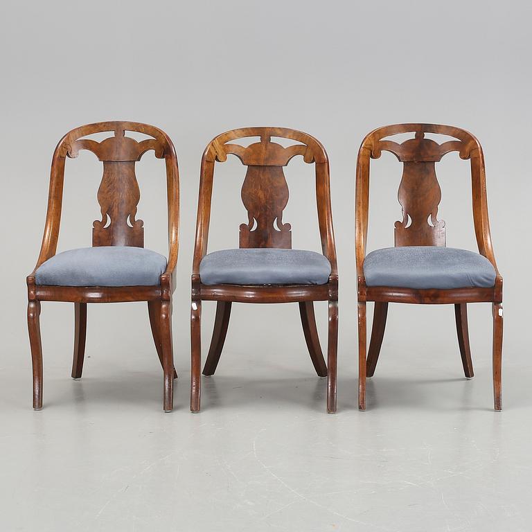 STOLAR, 3 st, sk Göteborgsstolar, 1800-tal.