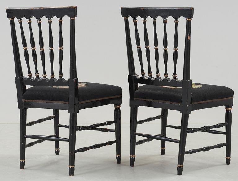 STOLAR, ett par, gustavianska, omkring 1800.
