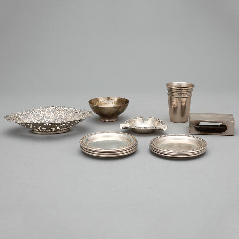 BESTICKSERVISDELAR, 41 delar, silver, bla K Anderson, mestadels 1900-tal. Totalvikt: ca 1060 gram.