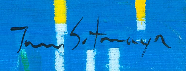 Juan Sotomayor, a signed acrylic on canvas.