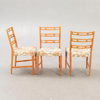 A set of six David Rosén birch chairs from the Futura series for Nordiska Kompaniet, designed in 1949.