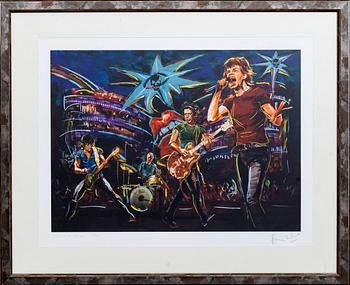 RON WOOD, serigrafi, signerad, 6/290.