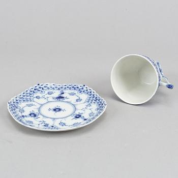 14 pieces coffe cups and saucer, Royal Copenhagen. Denmark.