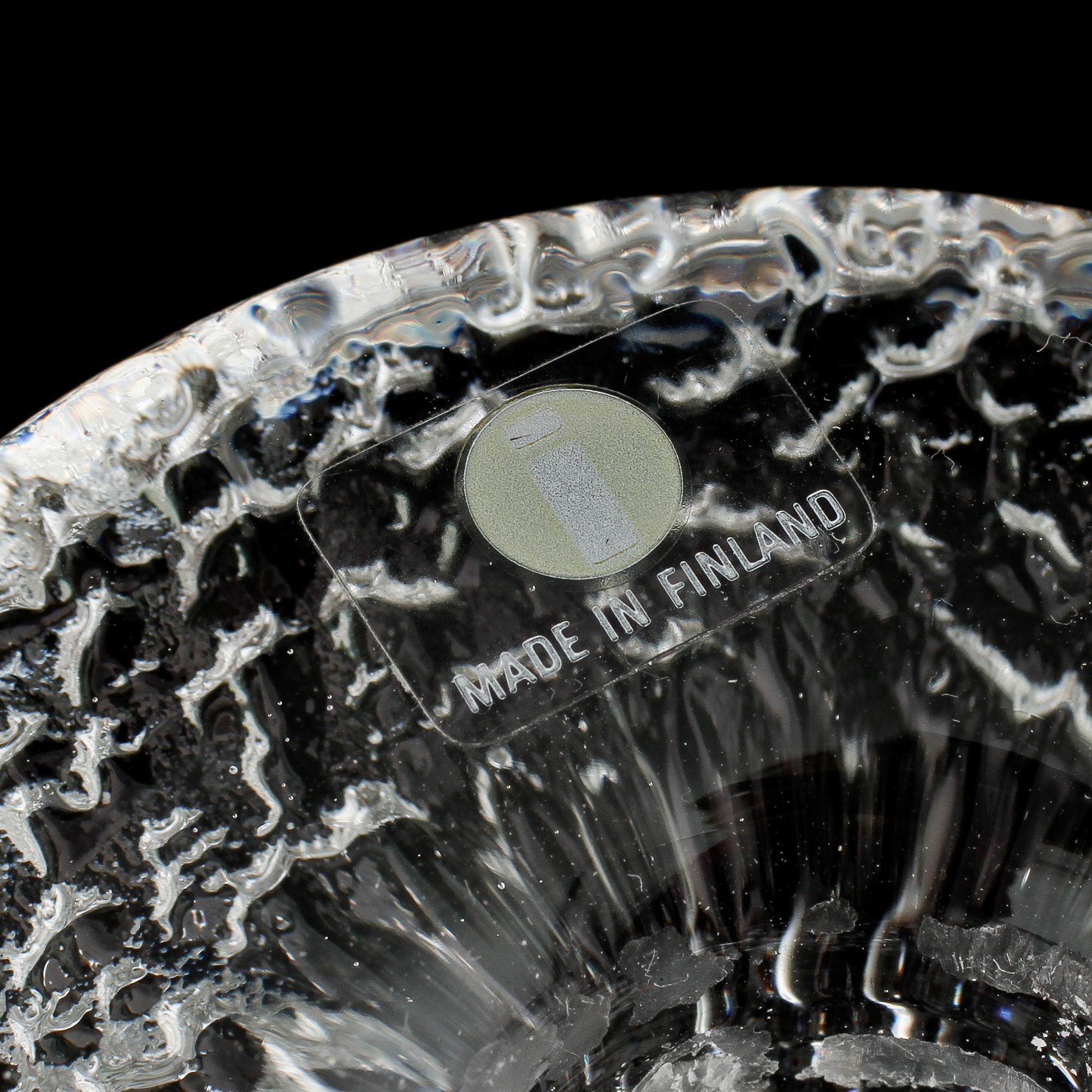 LJUSSTAKAR, 5 st, glas, "Festivo", Timo Sarpaneva, Iittala. Formgivna 1966.