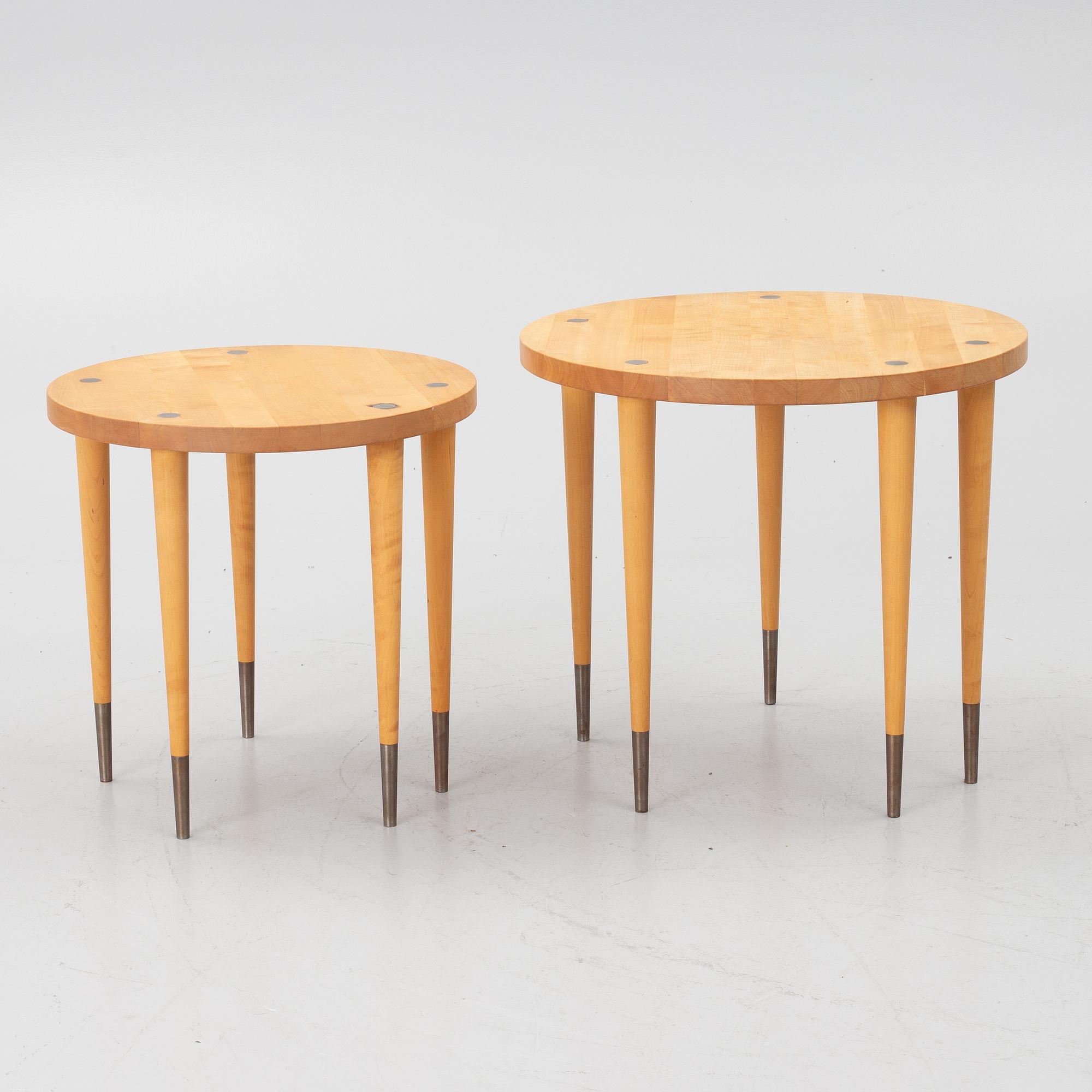 Coffee tables, 2 pieces, Trä Tina, late 20th century.