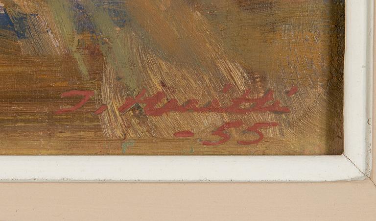 Ilmari Huitti, oil on board, signed and dated -55.