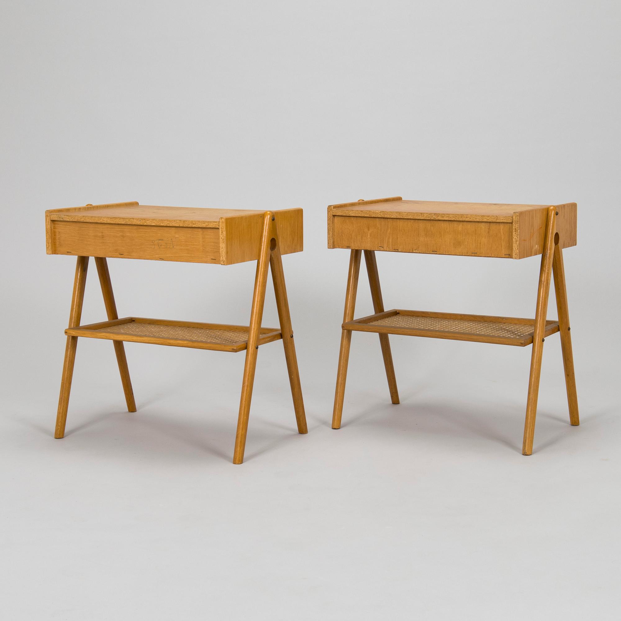 A pair of 1960's bedside tables.