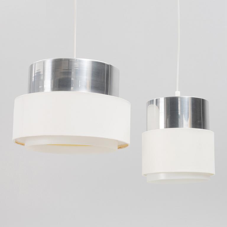 Uno & Östen Kristiansson, two 'Cylindus' ceiling lights, Luxus, Vittsjö.