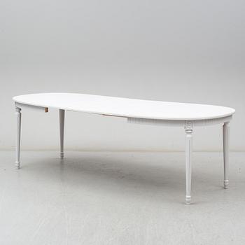 A Gustavian style dining table, second half of the 20th century.