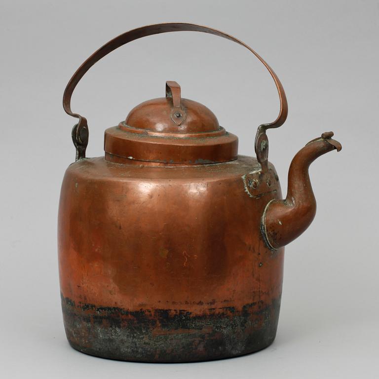 KAFFEKANNA, koppar. 1800/1900-tal.