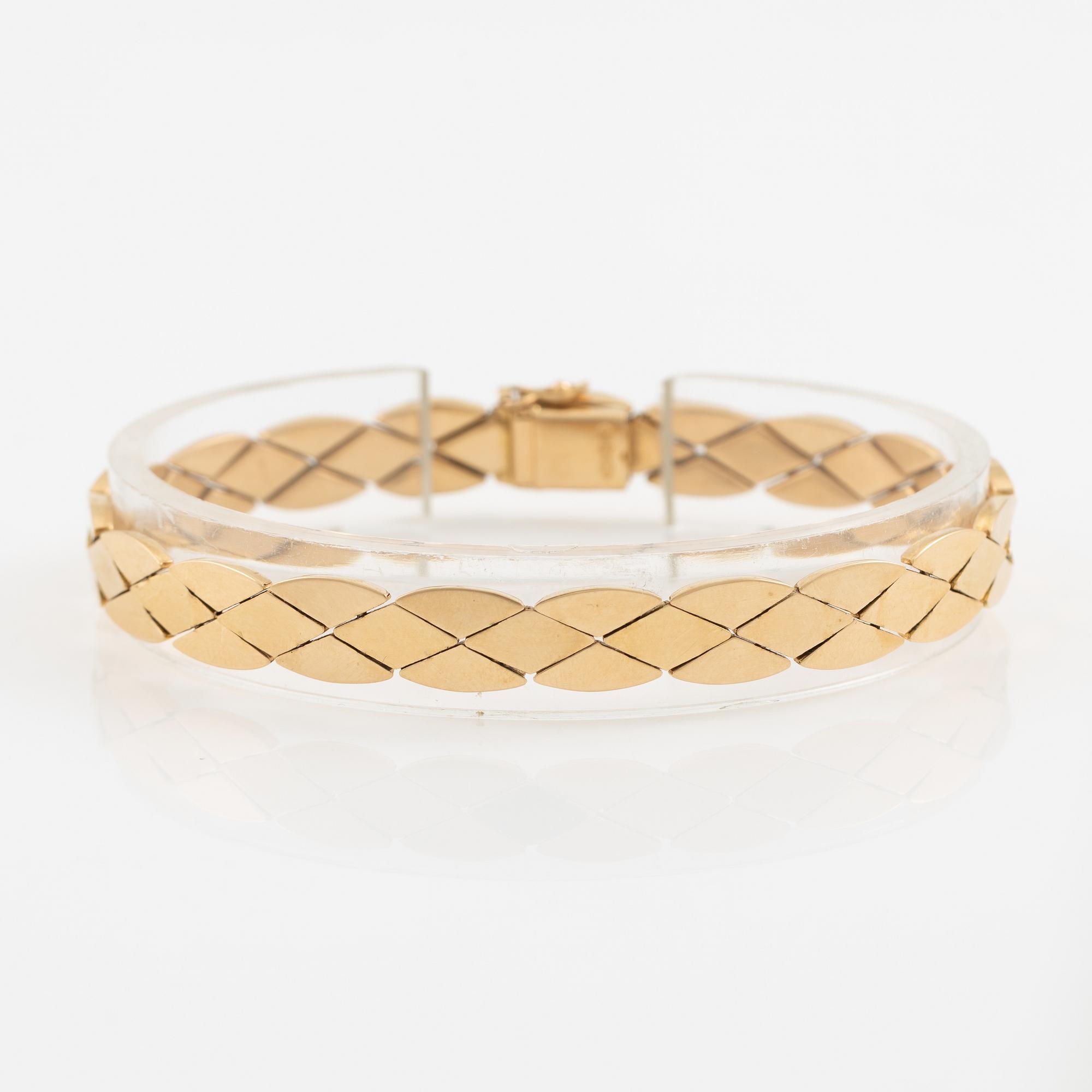 Armlänk, 18K guld, Italien.