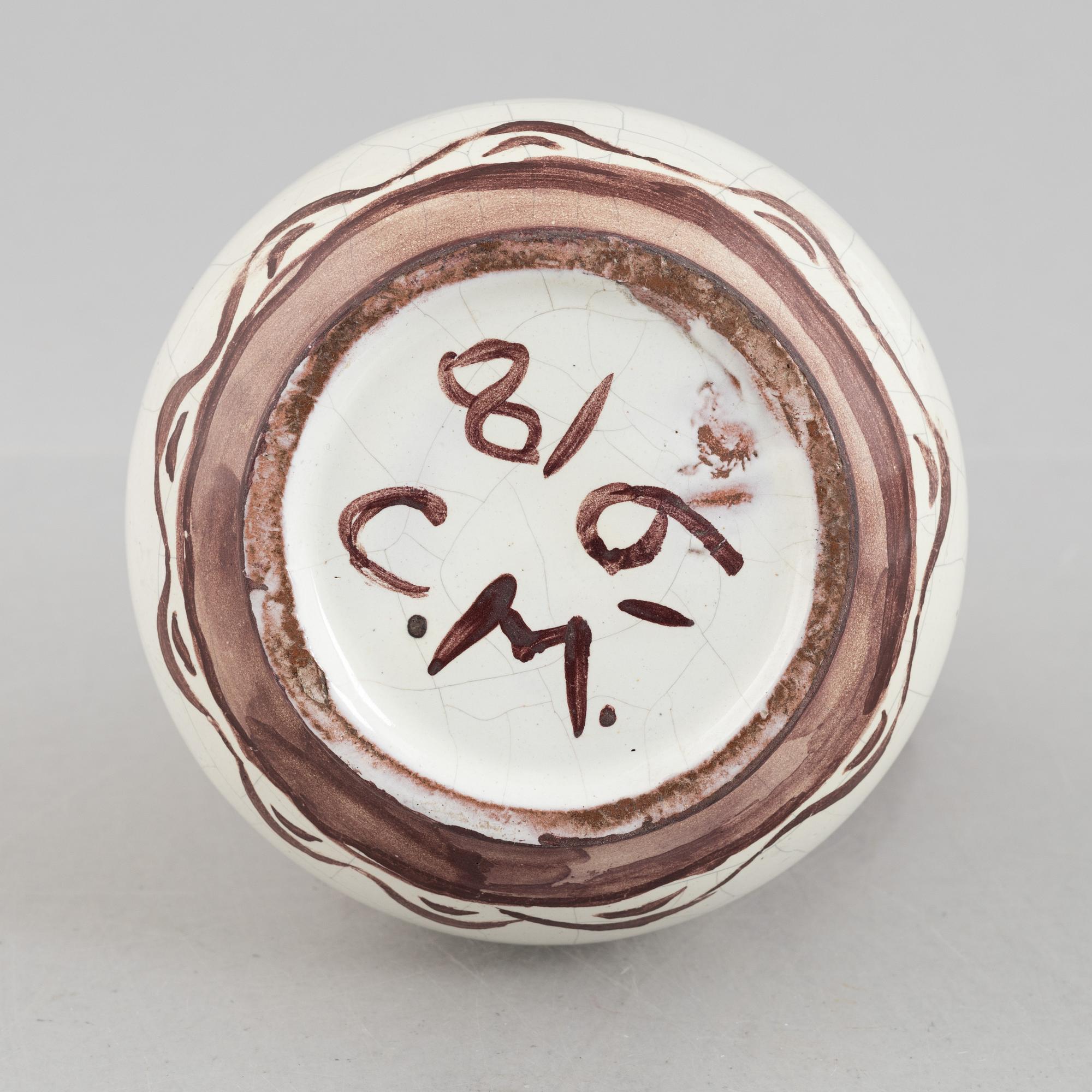 Carl Malmsten, an earthenware vase, firsta half of the 20th Century / mid 20th Century.