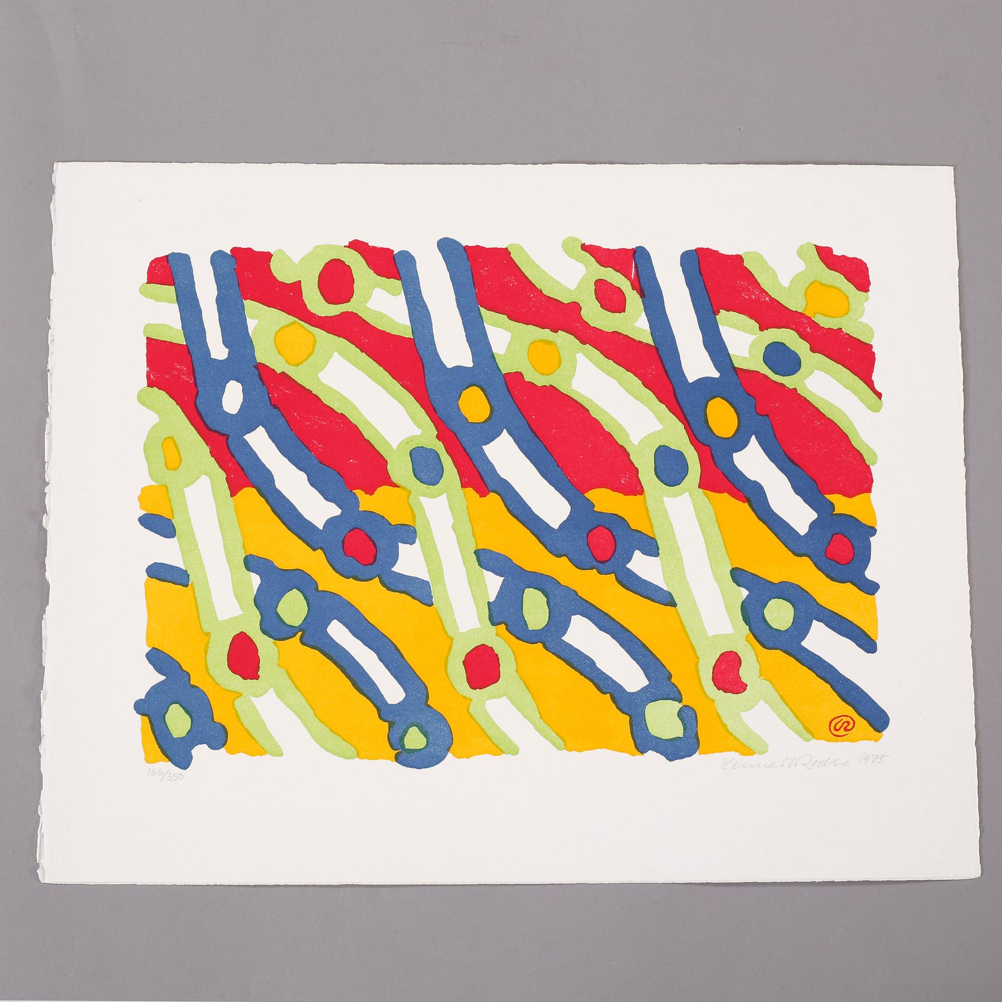 MAPP MED FÄRGLITOGRAFIER, 5 st, "Lito 30 1945 1975", numrerade 166/350.