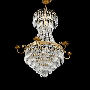 LJUSKRONA, empirestil, 1900-talets mitt. Höjd ca 61 cm.