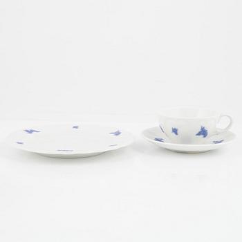 Rörstrand, mat- och kaffeservis, 74 delar, porslin, Blå Blom.