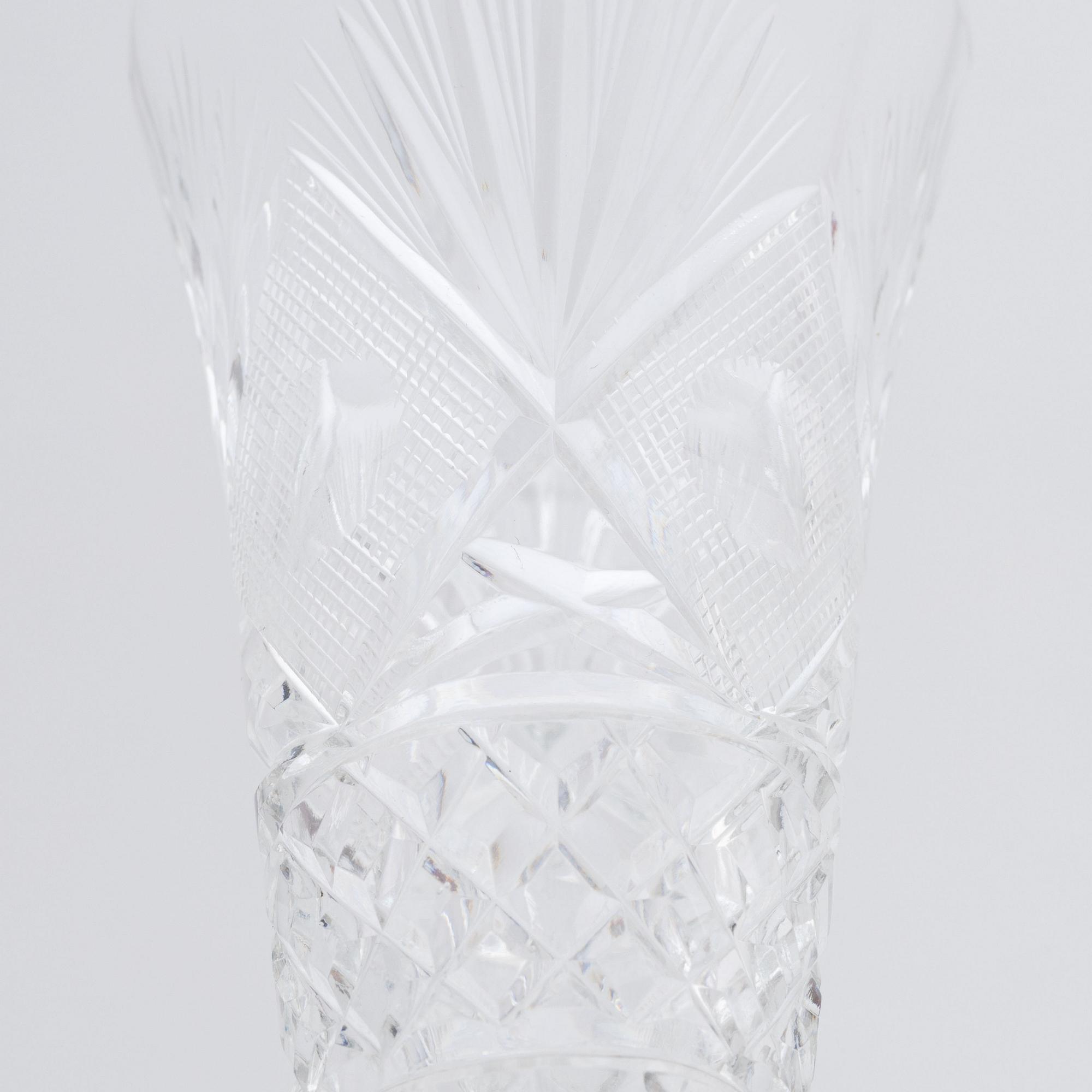 A set of 10 early 20th century champagne glasses.