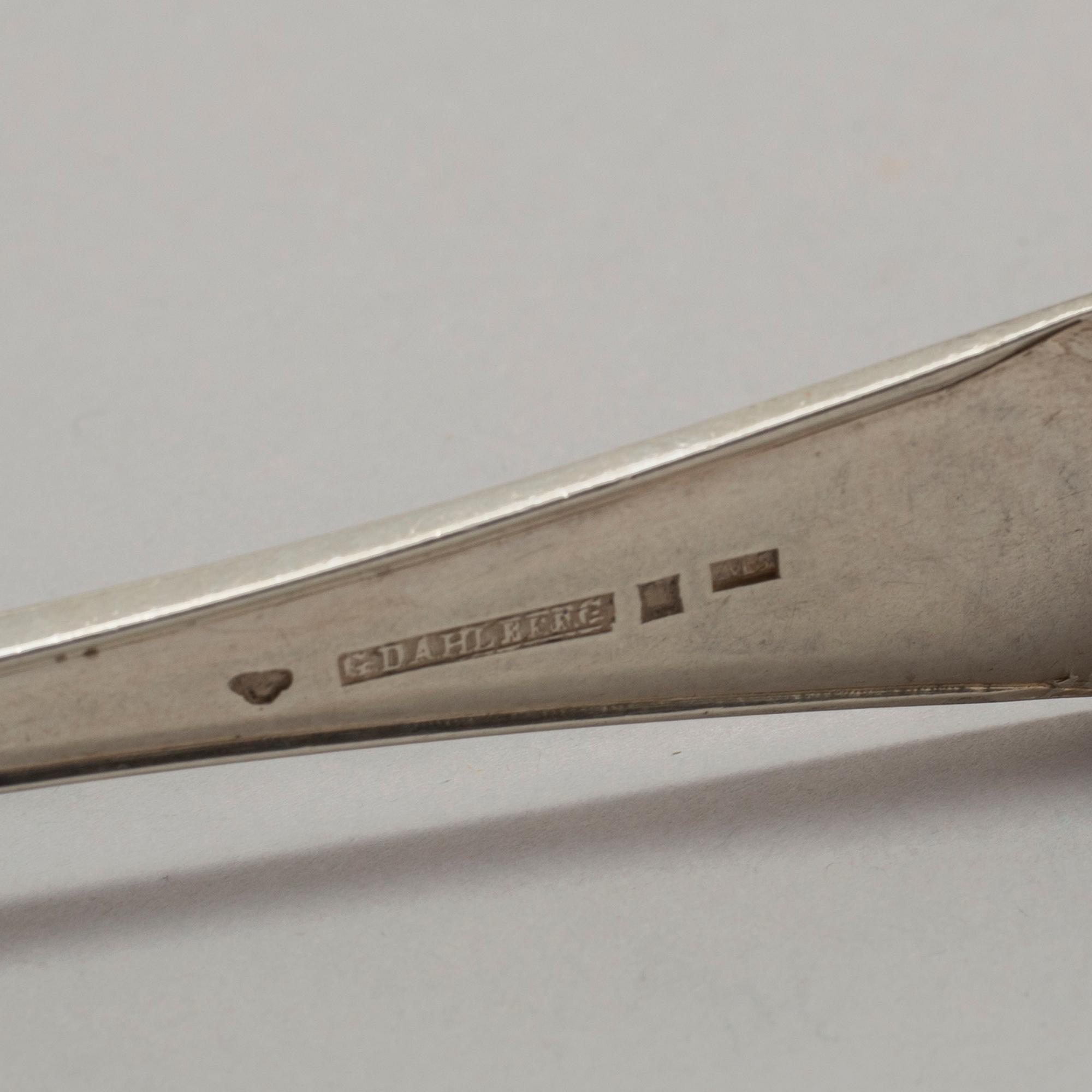 GAFFLAR, 12+3 st, silver 1800-talets mitt.